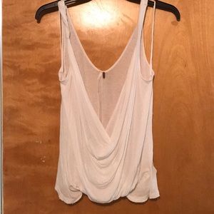 White Draped Free People Top